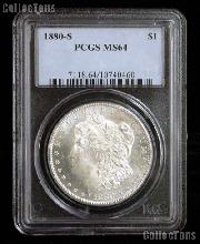 1880-S Morgan Silver Dollar in PCGS MS 64