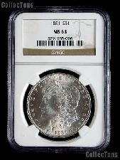 1881 Morgan Silver Dollar in NGC MS 63
