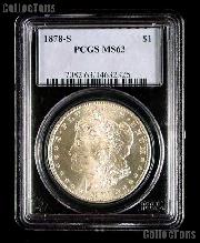 1878-S Morgan Silver Dollar in PCGS MS 63