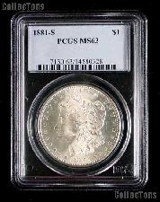 1881-S Morgan Silver Dollar in PCGS MS 63