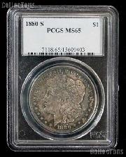 1880-S Morgan Silver Dollar in PCGS MS 65