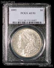 1892 Key Date Morgan Silver Dollar in PCGS AU 50