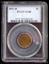 1914-D Key Date Lincoln Wheat Cent in PCGS VG 8