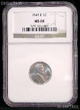 1943-D Lincoln Steel Wheat Cent in NGC MS 66