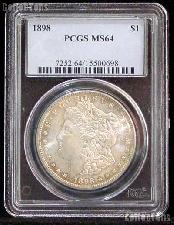 1898 Morgan Silver Dollar in PCGS MS 64