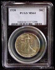 1938 Walking Liberty Half Dollar in PCGS MS 64