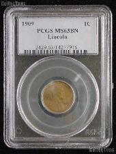 1909 Lincoln Wheat Cent in PCGS MS63BN