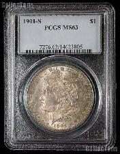 1901-S Morgan Silver Dollar in PCGS MS 63