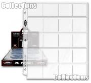 100 BCW Pro 20-Pocket Archival Coin Pages for 2x2 Holders (BCW PRO20T)