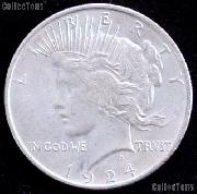 1924 Peace Silver Dollar in AU+ Condition