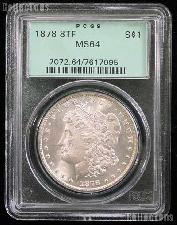 1878 8TF Morgan Silver Dollar in PCGS MS 64 (Eight 8 Tail Feathers)