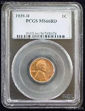 1939-D Lincoln Wheat Cent in PCGS MS 66 Red