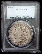 1904-S Morgan Silver Dollar in PCGS VF 25
