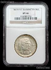1947-D Booker T. Washington Memorial Silver Commemorative Half Dollar in NGC MS 66