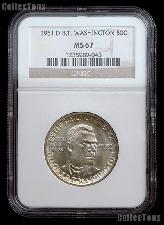 1951-D Booker T. Washington Memorial Silver Commemorative Half Dollar in NGC MS 67