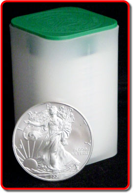 Roll of 2009 American Silver Eagles