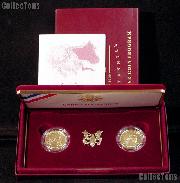 1999-W BU & Proof George Washington $5 Gold 2-Coin Set