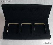 Velvet Coin Display Box for 3 Certified Slab Coins