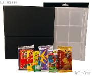Sports Card Collecting Starter Set / Kit MLB, NFL, NBA, NHL with 12 Sports Card Packs, Display Binder, & Pages