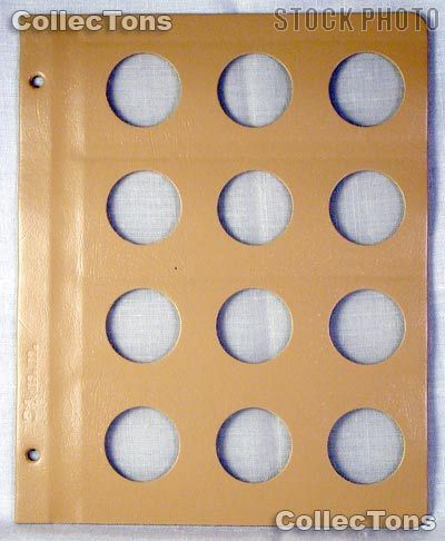 Dansco Blank Album Page for 34mm Coins