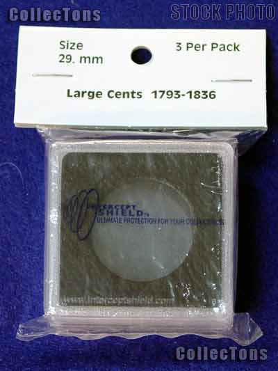 3 Intercept Shield 2x2 Coin Holders for 29mm Coins