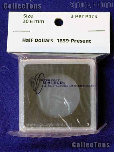 3 Intercept Shield 2x2 Coin Holders for 30.6mm Coins