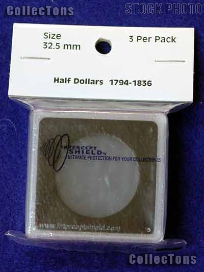 3 Intercept Shield 2x2 Coin Holders for 32.5mm Coins