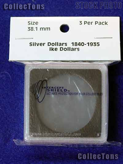 3 Intercept Shield 2x2 Coin Holders for 38.1mm Coins