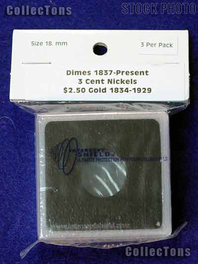 3 Intercept Shield 2x2 Coin Holders for 18mm Coins