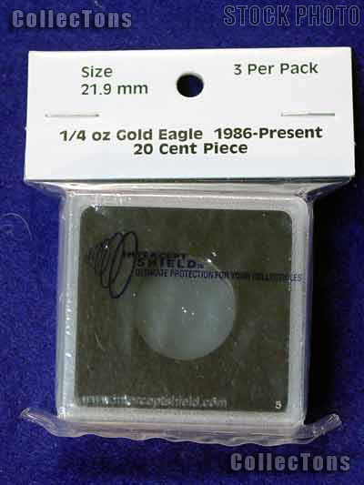 3 Intercept Shield 2x2 Coin Holders for 21.9mm Coins