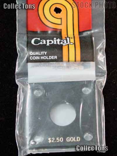 Capital Plastics 2x2 Holder - $2.50 GOLD in Black