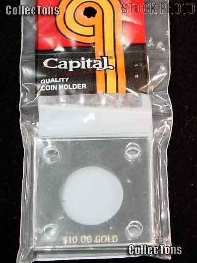 Capital Plastics 2x2 Holder - $10 GOLD in Black