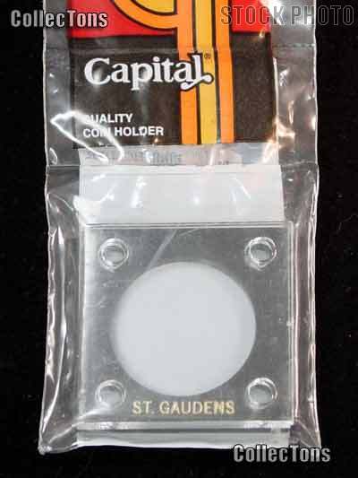 Capital Plastics 2x2 Holder -ST. GAUDENS GOLD in Black