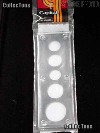 Capital Plastics 2x6 Holder CENT-HALF DOLLAR SET Black