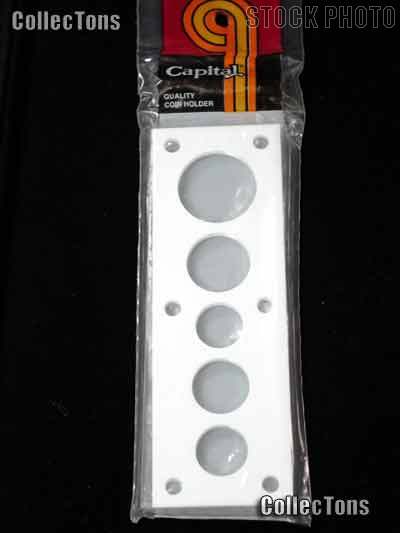 Capital Plastics 2x6 Holder CENT-HALF DOLLAR SET White