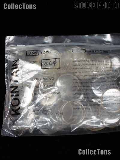 100 Kointain Museum Quality Coin Holders HALF DOLLARS