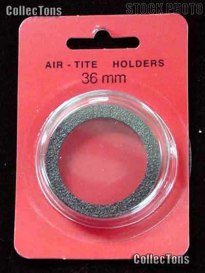 Air-Tite Coin Capsule "I" Black Ring Coin Holder for 36mm Coins