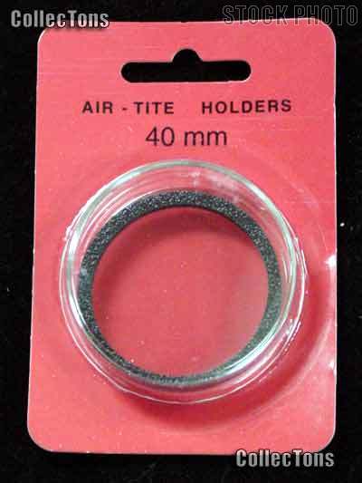 Air-Tite Coin Capsule "I" Black Ring Coin Holder 40mm Coins SILVER EAGLES