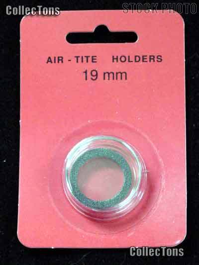 Air-Tite Coin Capsule "A" Black Ring Coin Holder for 19mm Coins CENTS