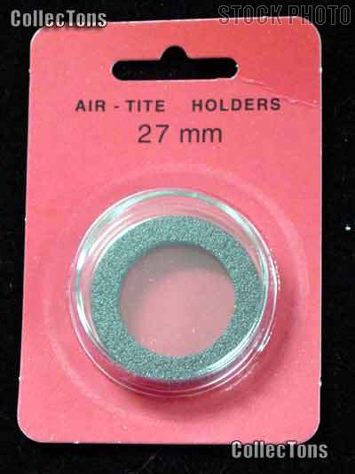 Air-Tite Coin Capsule "H" Black Ring Coin Holder for 27mm Coins