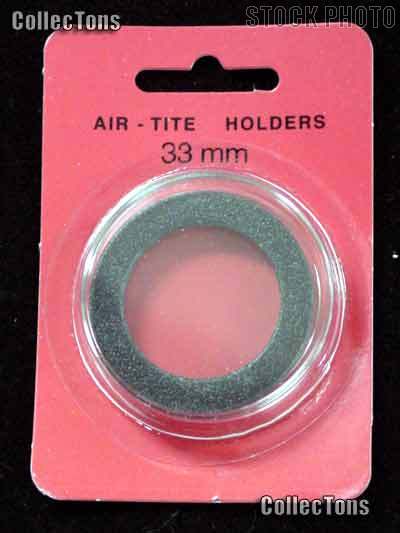 Air-Tite Coin Capsule "I" Black Ring Coin Holder for 33mm Coins
