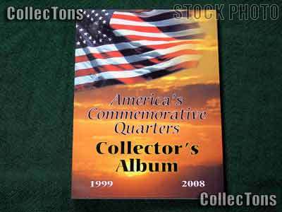 American Flag with Sunset 50 State Quarters Folder