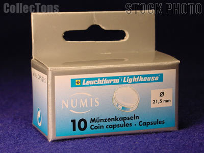 10 Lighthouse Coin Capsules for 21.5mm Coins US NICKEL