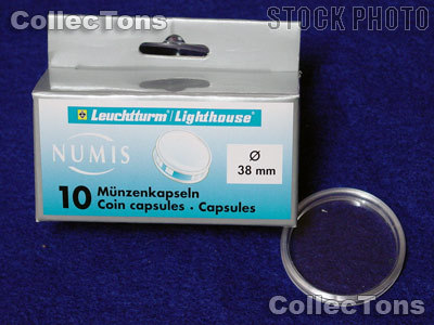 10 Lighthouse Coin Capsules for 38mm Coins US LARGE DOLLAR