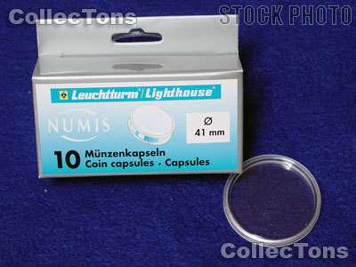 10 Lighthouse Coin Capsules for 41mm Coins AMERICAN SILVER EAGLE DOLLAR