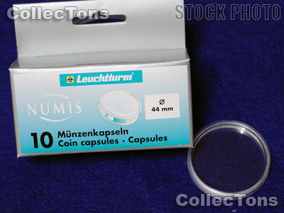 10 Lighthouse Coin Capsules for 44mm Coins 50 Euro Silver