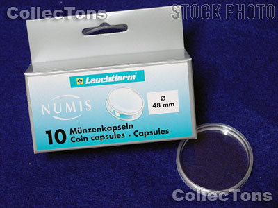 10 Lighthouse Coin Capsules for 48mm Coins or Medals