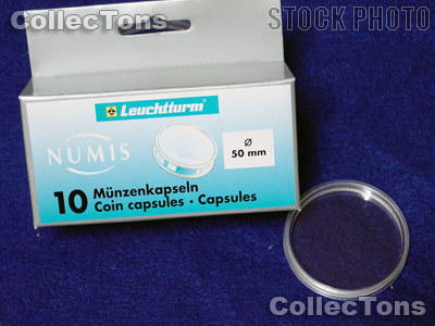 10 Lighthouse Coin Capsules for 50mm Coins or Medals