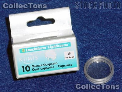 10 Lighthouse Coin Capsules for 19.5mm Coins 1/2 Sovereign