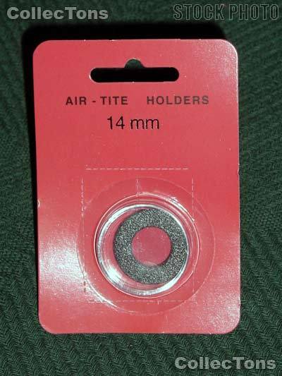 Air-Tite Coin Capsule "A" Black Ring Coin Holder for 14mm Coins